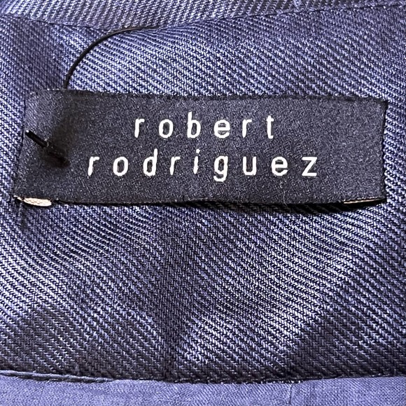 Robert Rodriguez Women’s Navy Mini Skirt with Unique Front Pleat  Apx Size 6 - Picture 10 of 13